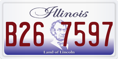 IL license plate B267597