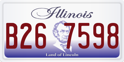 IL license plate B267598