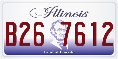 IL license plate B267612