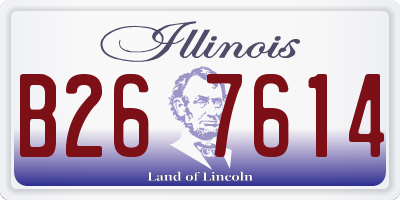 IL license plate B267614