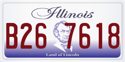 IL license plate B267618