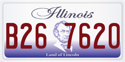 IL license plate B267620