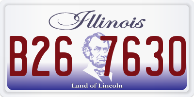 IL license plate B267630