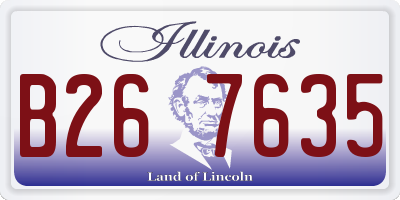 IL license plate B267635