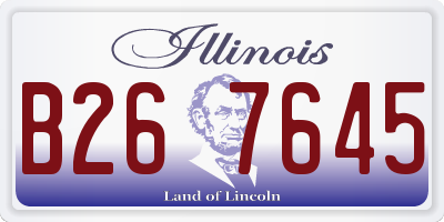 IL license plate B267645
