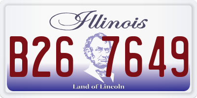 IL license plate B267649