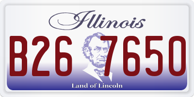IL license plate B267650