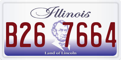 IL license plate B267664