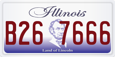 IL license plate B267666