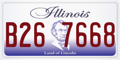 IL license plate B267668