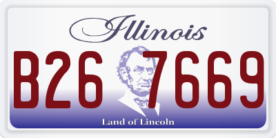 IL license plate B267669