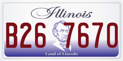 IL license plate B267670
