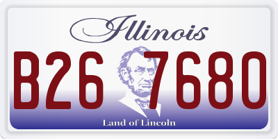 IL license plate B267680