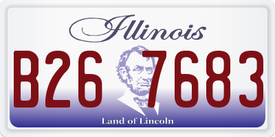 IL license plate B267683