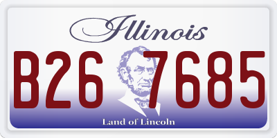 IL license plate B267685