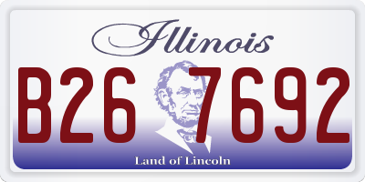 IL license plate B267692