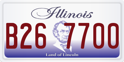 IL license plate B267700
