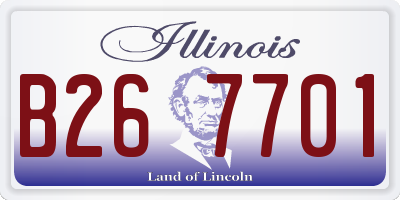 IL license plate B267701