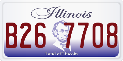 IL license plate B267708