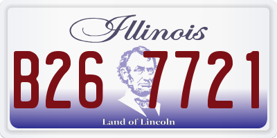 IL license plate B267721