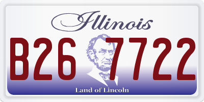 IL license plate B267722