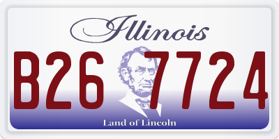 IL license plate B267724