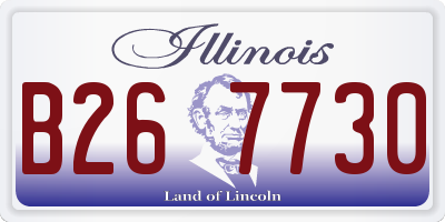 IL license plate B267730
