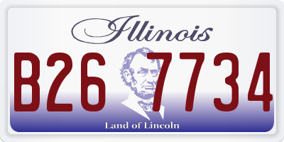 IL license plate B267734