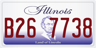 IL license plate B267738