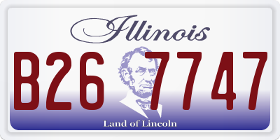 IL license plate B267747