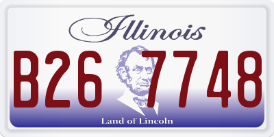 IL license plate B267748