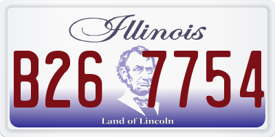 IL license plate B267754