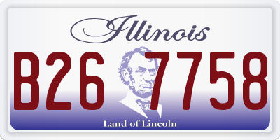 IL license plate B267758