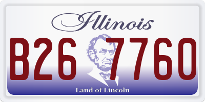 IL license plate B267760
