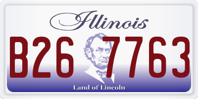 IL license plate B267763