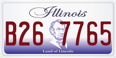 IL license plate B267765