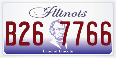 IL license plate B267766