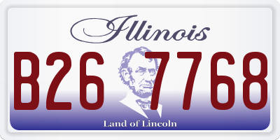 IL license plate B267768