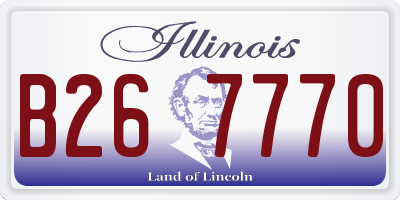 IL license plate B267770