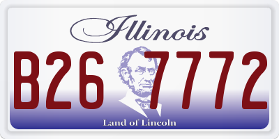 IL license plate B267772