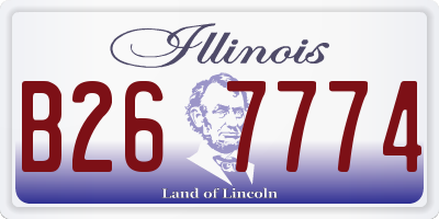 IL license plate B267774