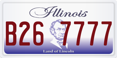 IL license plate B267777