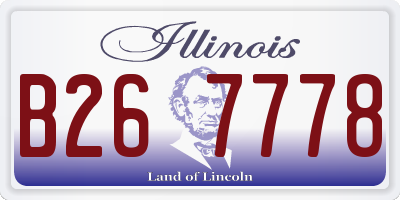 IL license plate B267778