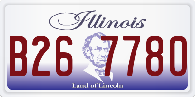 IL license plate B267780