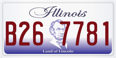 IL license plate B267781