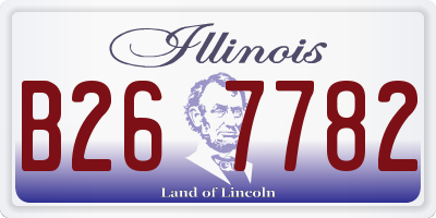 IL license plate B267782