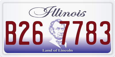 IL license plate B267783