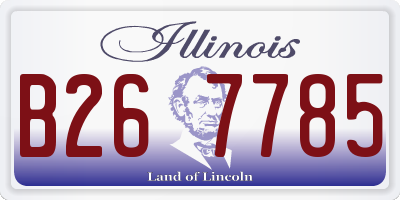 IL license plate B267785