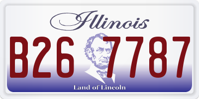 IL license plate B267787