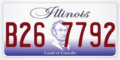 IL license plate B267792
